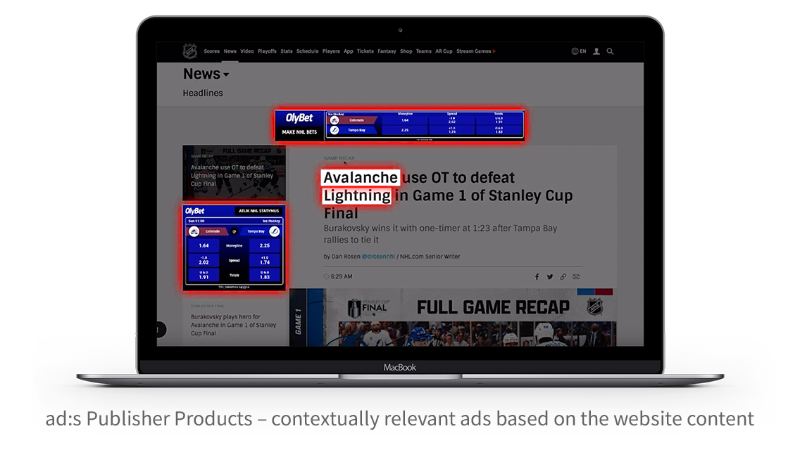Decorative Sportradar - NHL laptop visual